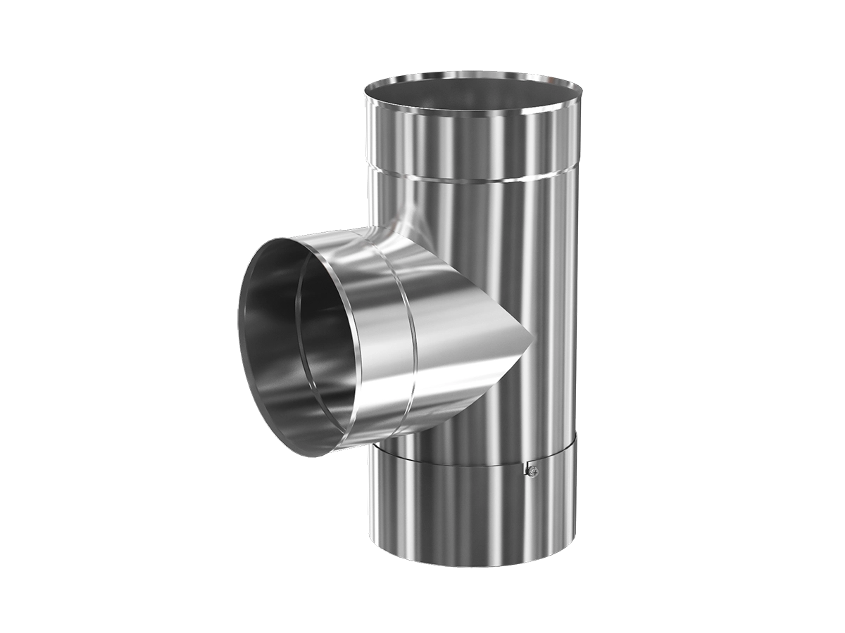 Teu 90° pentru cos de fum CORAX d.140 mm (inox 304)