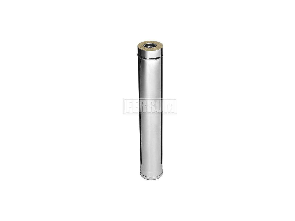 Teava izolata pentru cos de fum FERRUM d.150-210 mm, L-1000 mm (inox 430/0,8 mm)