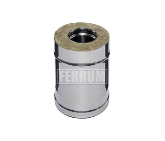 Teava izolata pentru cos de fum FERRUM d.180-280 mm, L-250 mm (inox 430/0,5 mm)