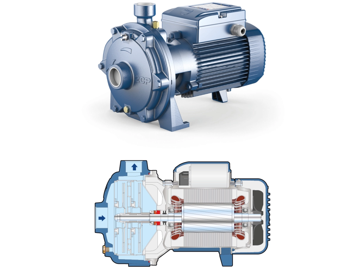 Pompa electrica centrifuga cu doua rotoare Pedrollo 2CPm25/16B (2CP25m/160B)