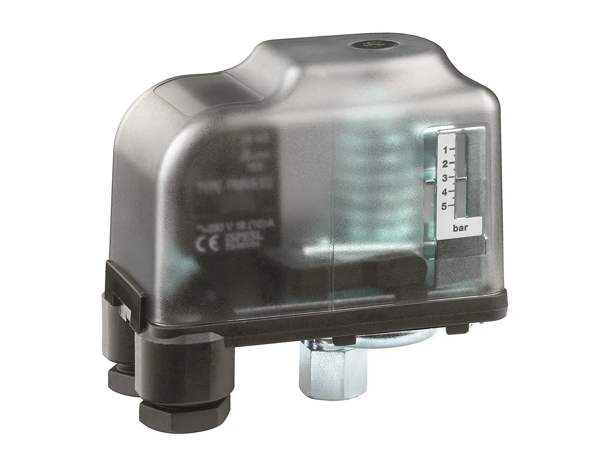 Presostat iTALTECNICA PM5-G (1.4-2.8 Бар, 1-4) ПРОЗРАЧНЫЙ