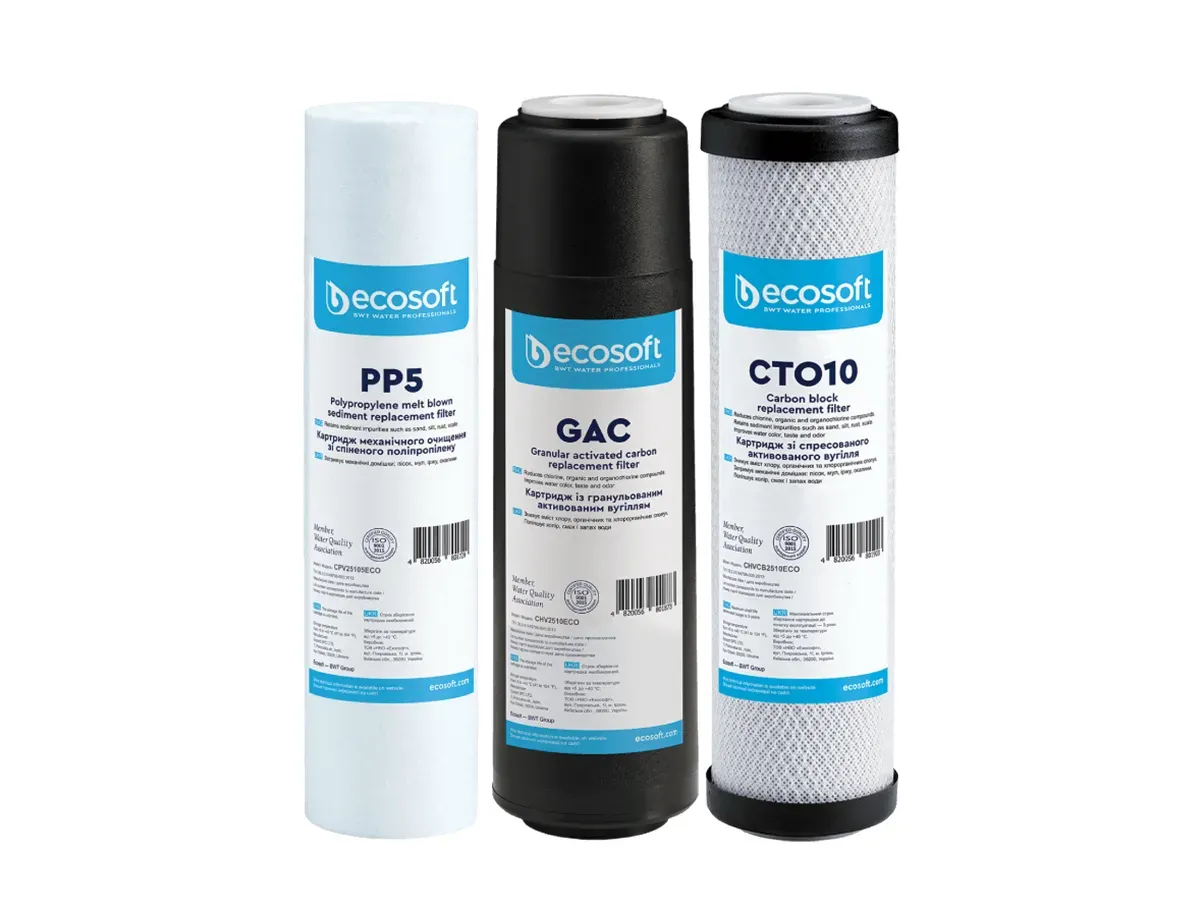 Набор картриджей 1-2-3 ECOSOFT для обратного осмоса