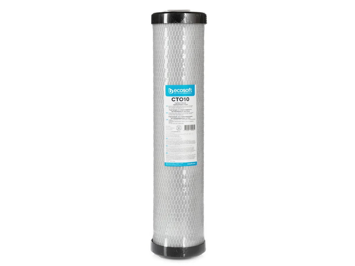 Cartuș de cărbune activ presat CTO ECOSOFT 4,5"x20"