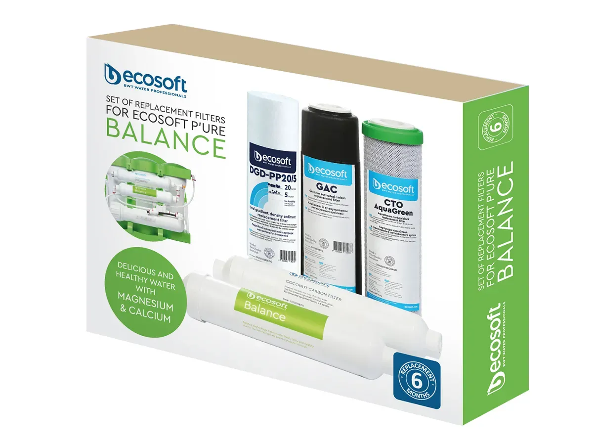 Set de cartușe ECOSOFT P’URE BALANCE (1,2,3,5,6)