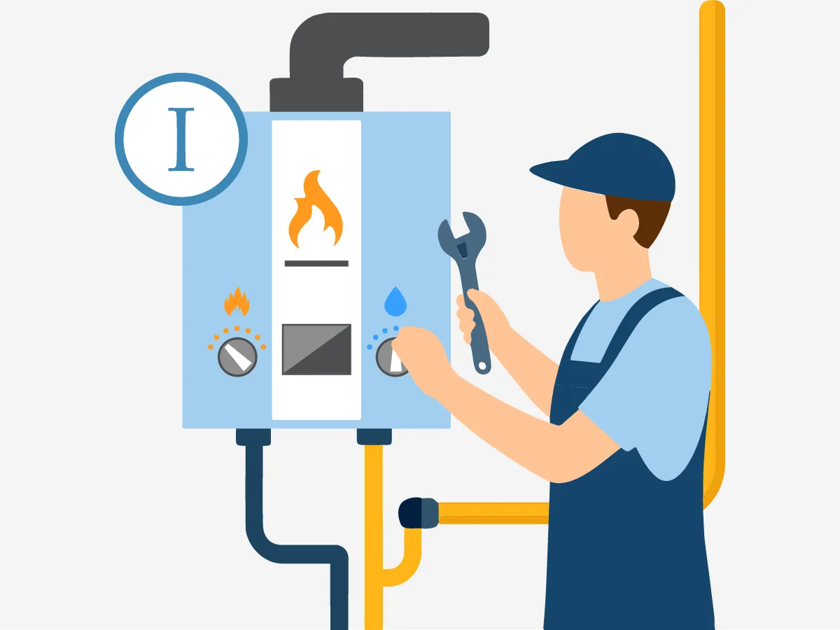 Instalarea standard a unui cazan pe gaz cu un contur 20-32 kW