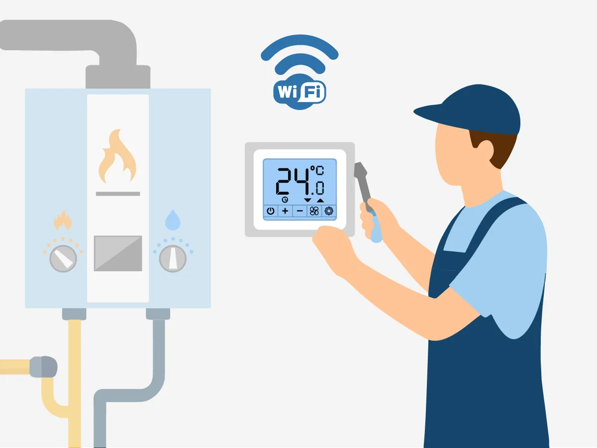 Conectarea termostatului de camera fara fir (WI-FI)