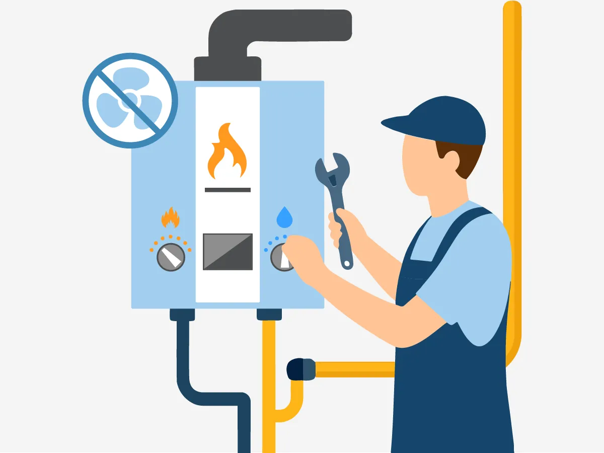 Instalarea standard a unui cazan pe gaz atmo (fara ventilator) 20-32 kW