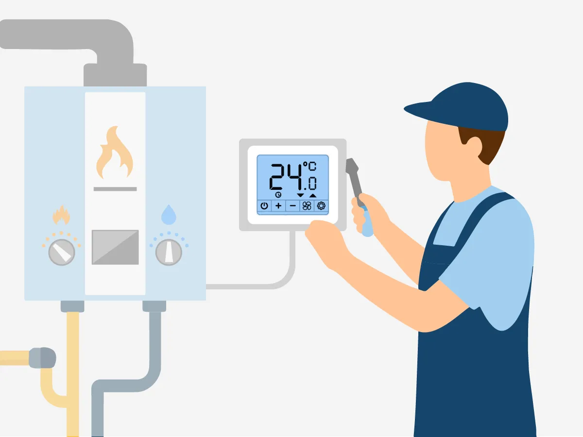 Подключение проводного комнатного термостата до 3 метров
