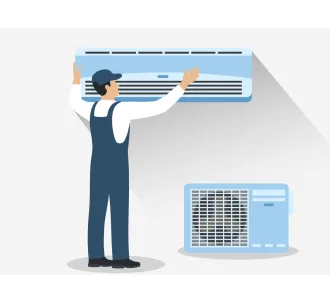 Instalarea standard a aparatului de aer conditionat 12000 BTU (3,1 - 4,1 kW)