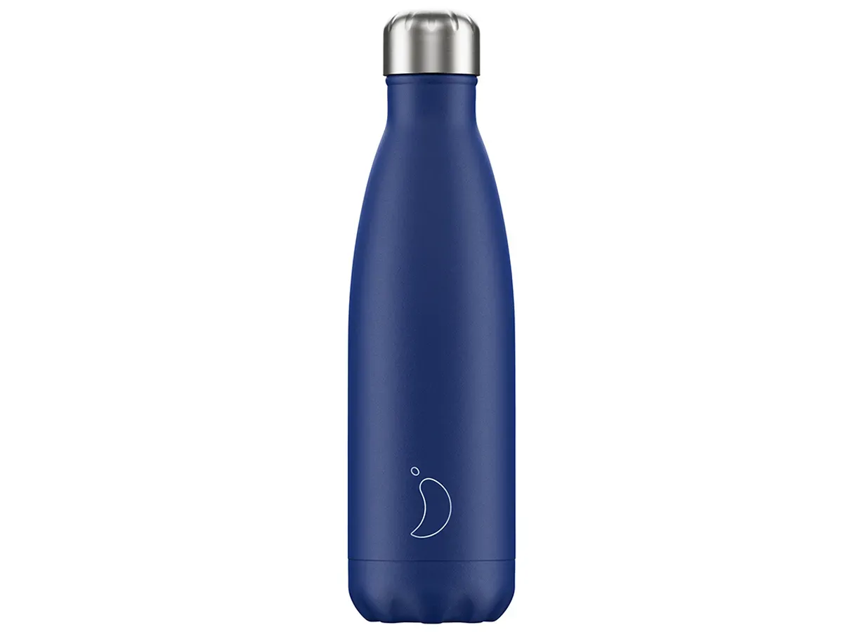 Sticlă/termos din oțel inoxidabil cu acoperire, 0,5 l, albastru mat