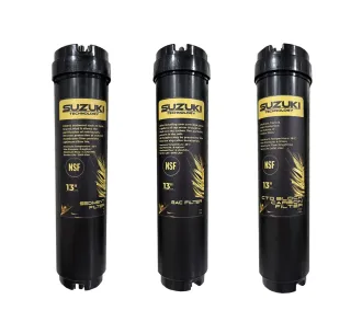 Set de cartușe de schimb pentru sistemele de osmoză inversă Suzuki (Sediment, GAC Carbon, Carbon Block)