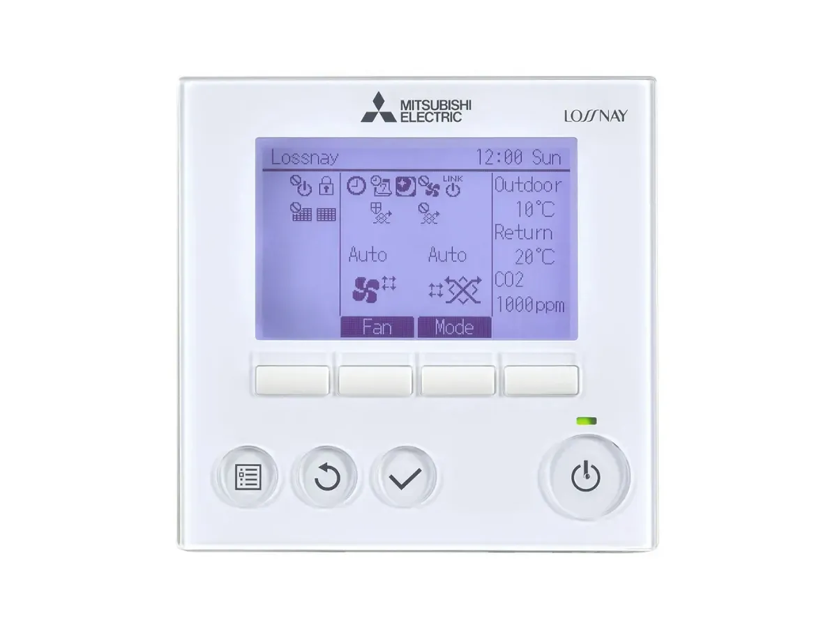 Recuperator de aer cu sistem de ventilație de alimentare și evacuare de tip Mitsubishi Electric LGH-50RVX3-E (debit de aer 500 m³/h)