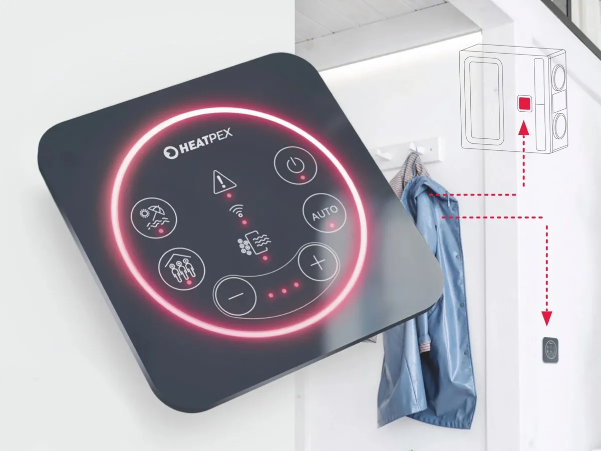 Recuperator de aer cu sistem de ventilație de alimentare și evacuare Heatpex ARIA VITALE MVHR PLATINUM (debit de aer 300 m³/h)